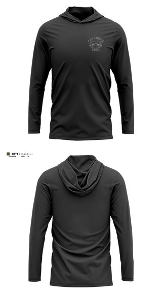 Long Sleeve Performance Shirt with hood, Pasadena PD SWAT, Police, Teamtime, Team time, sublimation, custom sports apparel, team uniforms, spirit wear, spiritwear, sports uniforms, custom shirts, team store, custom team store, fundraiser sports, apparel fundraiser