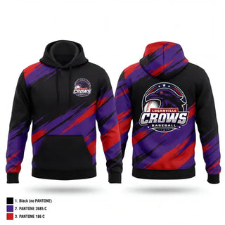 Hoodie, Loganville Crows, Baseball, Teamtime, Team time, sublimation, custom sports apparel, team uniforms, spirit wear, spiritwear, sports uniforms, custom shirts, team store, custom team store, fundraiser sports, apparel fundraiser