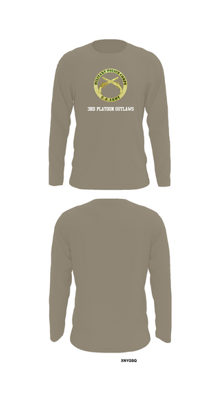 Long Sleeve Performance Shirt, 3RD PLATOON OUTLAWS, Army, Teamtime, Team time, sublimation, custom sports apparel, team uniforms, spirit wear, spiritwear, sports uniforms, custom shirts, team store, custom team store, fundraiser sports, apparel fundraiser