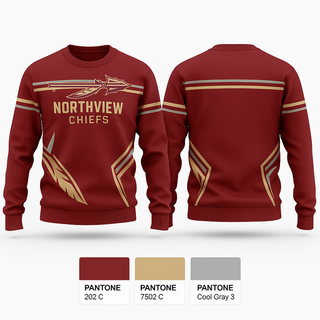Crew Neck Sweatshirt, Northview Chiefs, Softball, Teamtime, Team time, sublimation, custom sports apparel, team uniforms, spirit wear, spiritwear, sports uniforms, custom shirts, team store, custom team store, fundraiser sports, apparel fundraiser