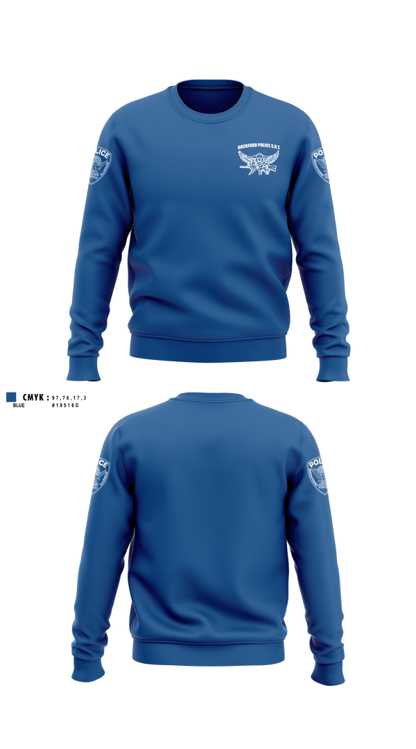Crew Neck Sweatshirt, Rockford Police S.R.T., Police, Teamtime, Team time, sublimation, custom sports apparel, team uniforms, spirit wear, spiritwear, sports uniforms, custom shirts, team store, custom team store, fundraiser sports, apparel fundraiser
