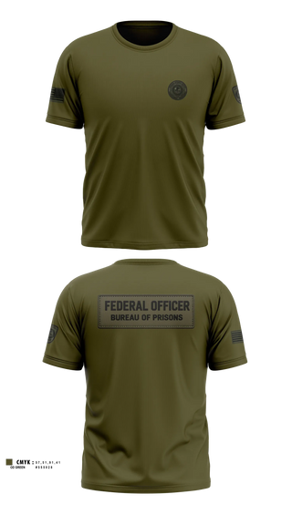 Old School Cotton Feel Shirt, Federal bureau of prions, Police, Teamtime, Team time, sublimation, custom sports apparel, team uniforms, spirit wear, spiritwear, sports uniforms, custom shirts, team store, custom team store, fundraiser sports, apparel fundraiser