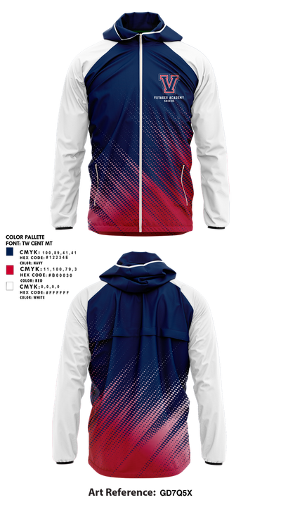 Voyager Academy Men's Soccer 90552499 Windbreaker - 2