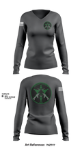 CEDAR COUNTY SRT 26939757 Women's Long Sleeve V-neck Shirt - 2