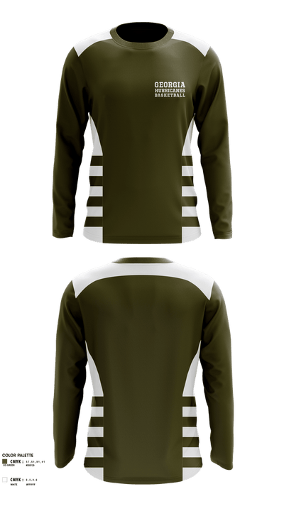 Georgia hurricanes 51032724 Long Sleeve Performance Shirt 1