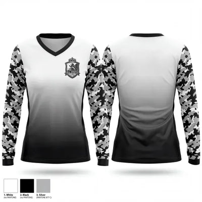 REAL JUVENTUD FC 3065727 Women's Long Sleeve V-neck Shirt - 1