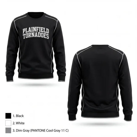 Crew Neck Sweatshirt, Plainfield tornadoes, Baseball, Teamtime, Team time, sublimation, custom sports apparel, team uniforms, spirit wear, spiritwear, sports uniforms, custom shirts, team store, custom team store, fundraiser sports, apparel fundraiser