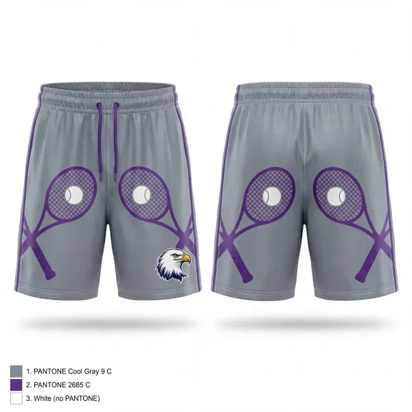 Athletic Shorts With Pockets, Albion Purple Eagles, Tennis, Teamtime, Team time, sublimation, custom sports apparel, team uniforms, spirit wear, spiritwear, sports uniforms, custom shirts, team store, custom team store, fundraiser sports, apparel fundraiser