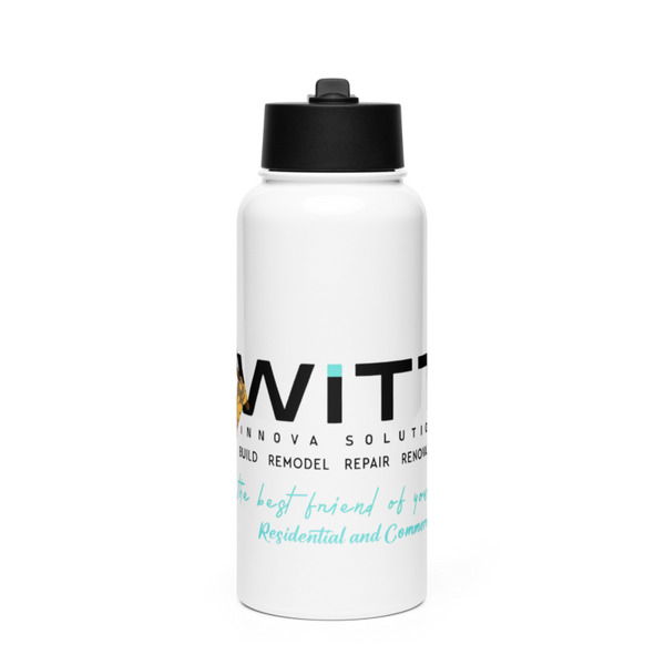 Witty Innova Solutions LLC Stainless Steel Water Bottle with a Straw Lid