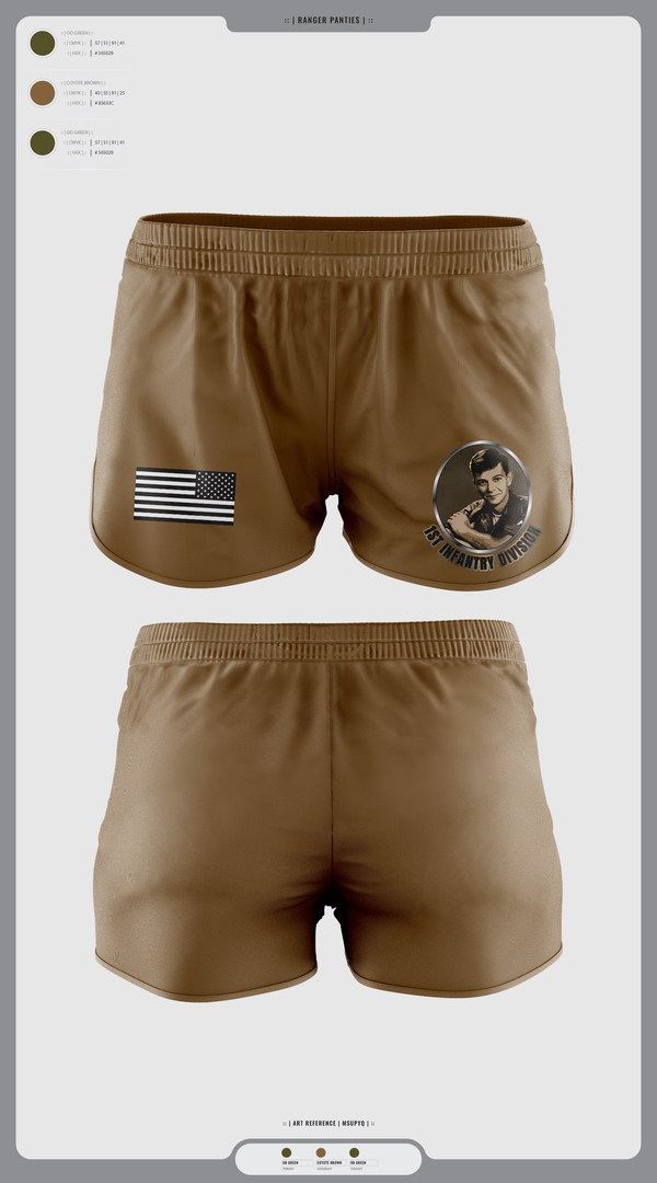 Ranger Panties, 1st Infantry Division, , Teamtime, Team time, sublimation, custom sports apparel, team uniforms, spirit wear, spiritwear, sports uniforms, custom shirts, team store, custom team store, fundraiser sports, apparel fundraiser
