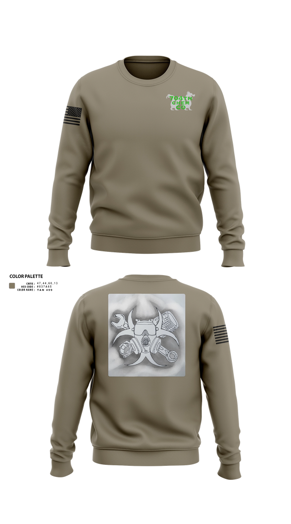 Crew Neck Sweatshirt, 704th A2, Army, Teamtime, Team time, sublimation, custom sports apparel, team uniforms, spirit wear, spiritwear, sports uniforms, custom shirts, team store, custom team store, fundraiser sports, apparel fundraiser