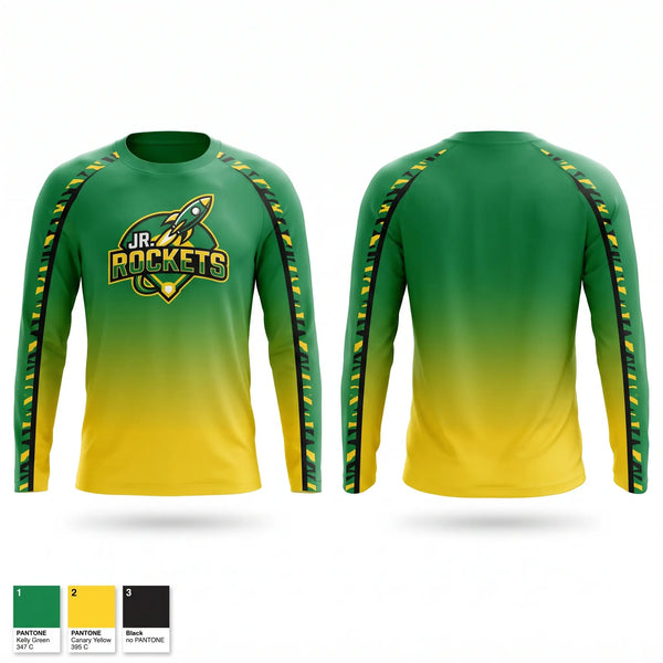 Long Sleeve Performance Shirt, Jr.Rockets Baseball Club, Baseball, Teamtime, Team time, sublimation, custom sports apparel, team uniforms, spirit wear, spiritwear, sports uniforms, custom shirts, team store, custom team store, fundraiser sports, apparel fundraiser