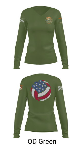 Womens Long Sleeve Vneck Shirt, VB, Women's Volleyball, Teamtime, Team time, sublimation, custom sports apparel, team uniforms, spirit wear, spiritwear, sports uniforms, custom shirts, team store, custom team store, fundraiser sports, apparel fundraiser