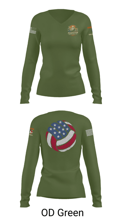 VB 20195801 Women's Long Sleeve V-neck Shirt - 57