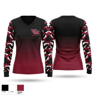 Womens Long Sleeve Vneck Shirt, University of Mobile, Men's Basketball, Teamtime, Team time, sublimation, custom sports apparel, team uniforms, spirit wear, spiritwear, sports uniforms, custom shirts, team store, custom team store, fundraiser sports, apparel fundraiser
