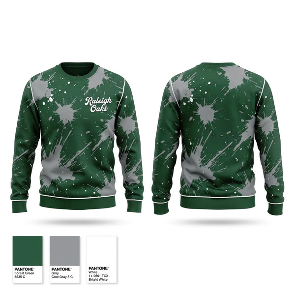 Crew Neck Sweatshirt, Raleigh Oaks, Baseball, Teamtime, Team time, sublimation, custom sports apparel, team uniforms, spirit wear, spiritwear, sports uniforms, custom shirts, team store, custom team store, fundraiser sports, apparel fundraiser