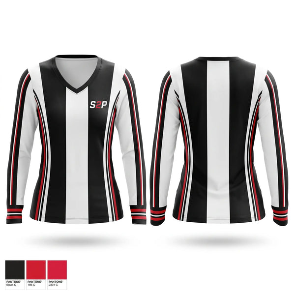 Womens Long Sleeve Vneck Shirt, S2P, Women's Basketball, Teamtime, Team time, sublimation, custom sports apparel, team uniforms, spirit wear, spiritwear, sports uniforms, custom shirts, team store, custom team store, fundraiser sports, apparel fundraiser