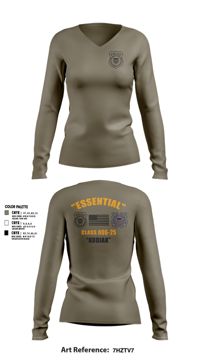 CLASS 006-25 45118207 Women's Long Sleeve V-neck Shirt - 105