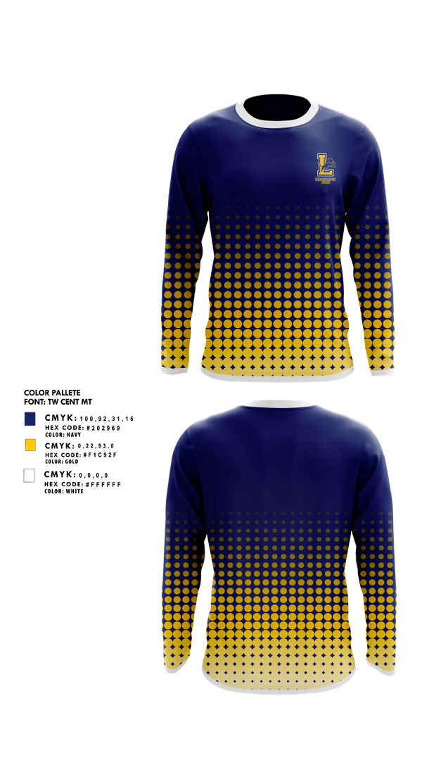 Long Sleeve Performance Shirt, Lockport Lions, Cheer, Teamtime, Team time, sublimation, custom sports apparel, team uniforms, spirit wear, spiritwear, sports uniforms, custom shirts, team store, custom team store, fundraiser sports, apparel fundraiser