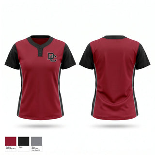 Two Button Softball Jersey, TNT, Softball, Teamtime, Team time, sublimation, custom sports apparel, team uniforms, spirit wear, spiritwear, sports uniforms, custom shirts, team store, custom team store, fundraiser sports, apparel fundraiser
