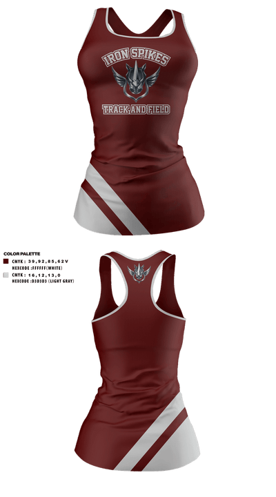 Iron Spikes Track & Field Club 34200825 Women's Compression Tank Top - 23