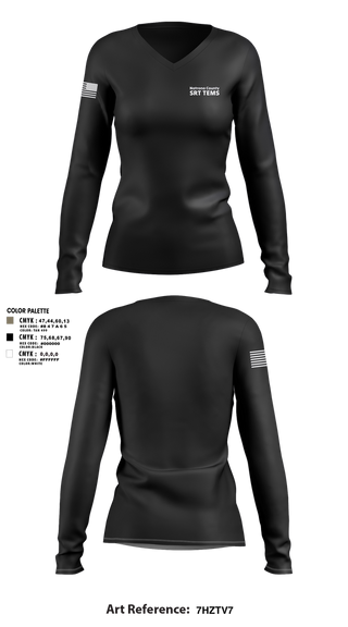 Womens Long Sleeve Vneck Shirt, Natrona County SRT TEMS, , Teamtime, Team time, sublimation, custom sports apparel, team uniforms, spirit wear, spiritwear, sports uniforms, custom shirts, team store, custom team store, fundraiser sports, apparel fundraiser