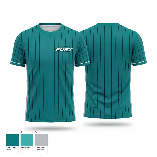 Short Sleeve Performance Shirt, Coastal Fury, Baseball, Teamtime, Team time, sublimation, custom sports apparel, team uniforms, spirit wear, spiritwear, sports uniforms, custom shirts, team store, custom team store, fundraiser sports, apparel fundraiser