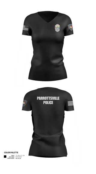 Womens Short Sleeve Vneck Shirt, Parrottsville police, Police, Teamtime, Team time, sublimation, custom sports apparel, team uniforms, spirit wear, spiritwear, sports uniforms, custom shirts, team store, custom team store, fundraiser sports, apparel fundraiser