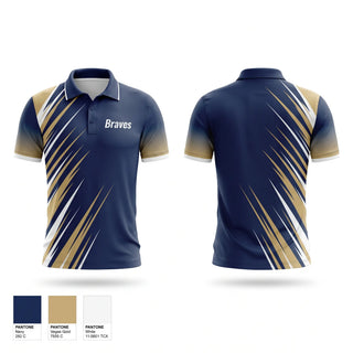 Short Sleeve Performance Polo, Braves, Softball, Teamtime, Team time, sublimation, custom sports apparel, team uniforms, spirit wear, spiritwear, sports uniforms, custom shirts, team store, custom team store, fundraiser sports, apparel fundraiser