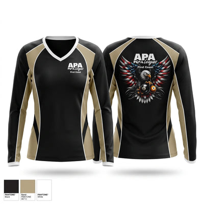 First Coast APA Women's Long Sleeve V-neck Shirt - 1