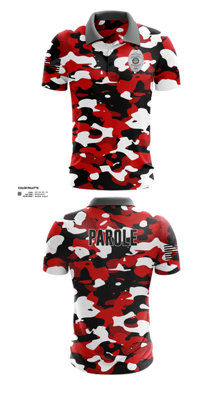 Short Sleeve Performance Polo, Adult Parole Authority, Police, Teamtime, Team time, sublimation, custom sports apparel, team uniforms, spirit wear, spiritwear, sports uniforms, custom shirts, team store, custom team store, fundraiser sports, apparel fundraiser