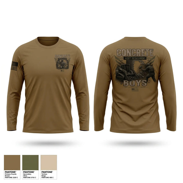 Long Sleeve Performance Shirt, 429 Concrete Detachment, National Guard, Teamtime, Team time, sublimation, custom sports apparel, team uniforms, spirit wear, spiritwear, sports uniforms, custom shirts, team store, custom team store, fundraiser sports, apparel fundraiser