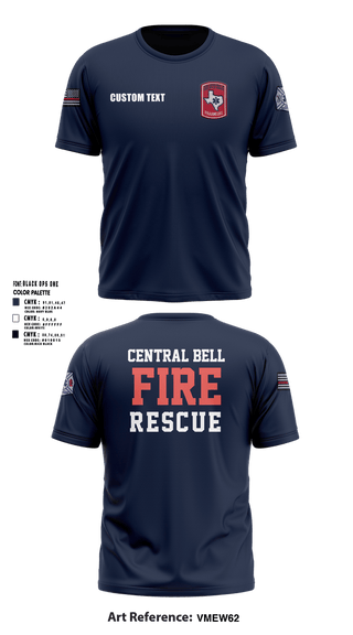 Short Sleeve Performance Shirt, Central Bell County Fire Rescue, Fire Department, Teamtime, Team time, sublimation, custom sports apparel, team uniforms, spirit wear, spiritwear, sports uniforms, custom shirts, team store, custom team store, fundraiser sports, apparel fundraiser