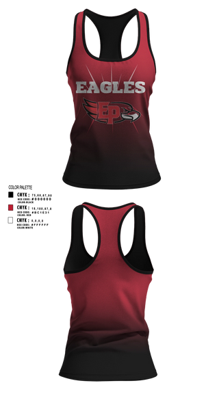 Womens Track Singlet, EP Eagles, Cheer, Teamtime, Team time, sublimation, custom sports apparel, team uniforms, spirit wear, spiritwear, sports uniforms, custom shirts, team store, custom team store, fundraiser sports, apparel fundraiser