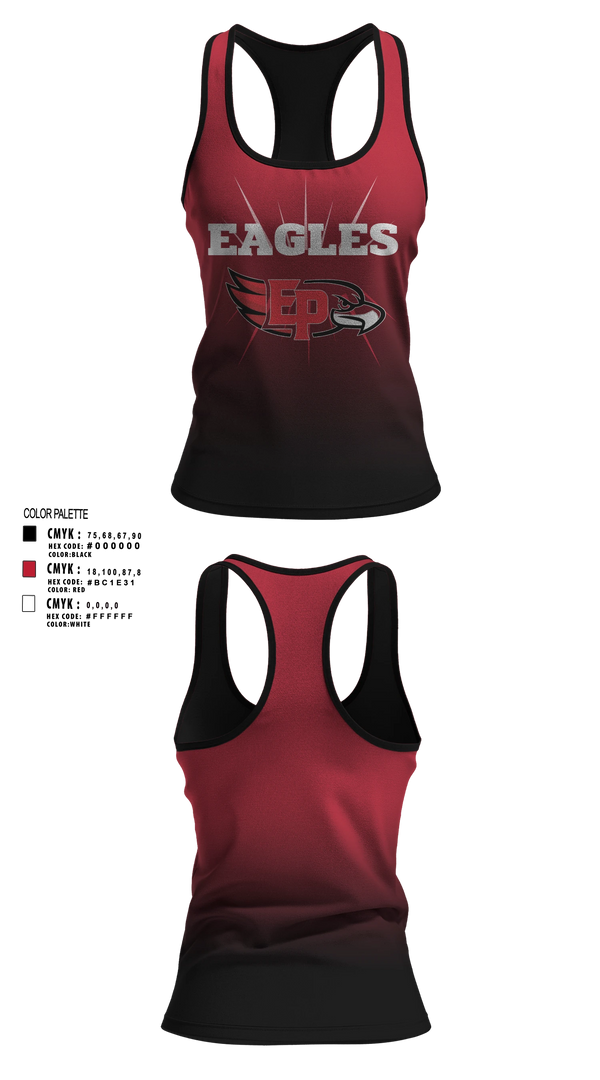 Womens Track Singlet, EP Eagles, Cheer, Teamtime, Team time, sublimation, custom sports apparel, team uniforms, spirit wear, spiritwear, sports uniforms, custom shirts, team store, custom team store, fundraiser sports, apparel fundraiser