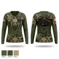 Headquarters Company, MRB HI 62210426 Women's Long Sleeve V-neck Shirt - 1