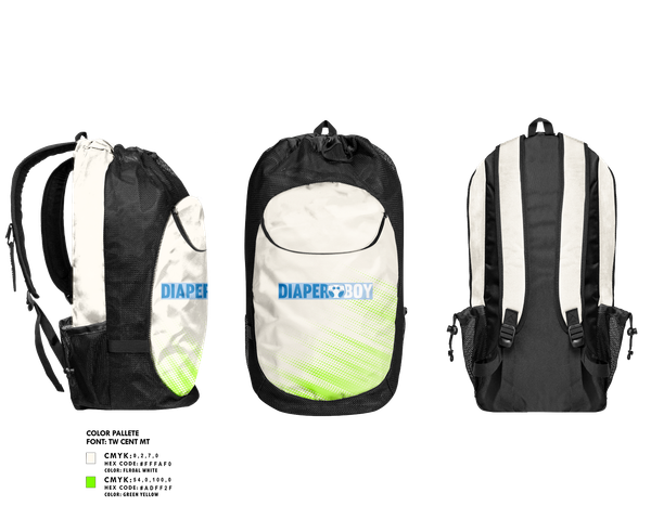 Gear Bag, The Diaper boys, Swimming, Teamtime, Team time, sublimation, custom sports apparel, team uniforms, spirit wear, spiritwear, sports uniforms, custom shirts, team store, custom team store, fundraiser sports, apparel fundraiser