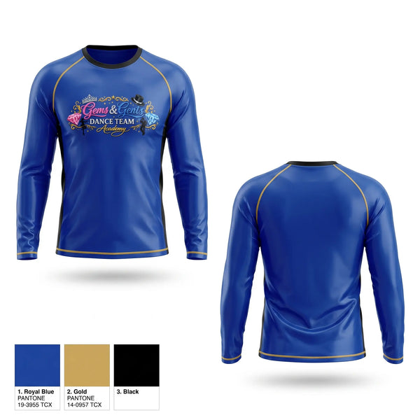 Long Sleeve Performance Shirt, Gems and gents, Cheer, Teamtime, Team time, sublimation, custom sports apparel, team uniforms, spirit wear, spiritwear, sports uniforms, custom shirts, team store, custom team store, fundraiser sports, apparel fundraiser