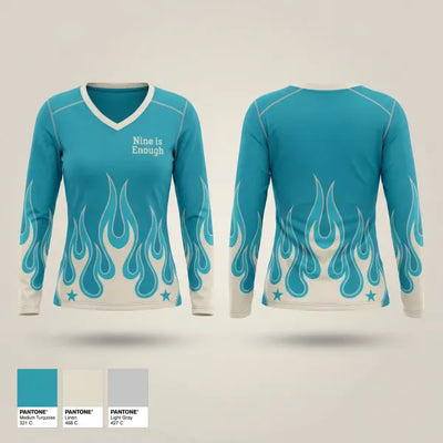 Nine is Enough 17675622 Women's Long Sleeve V-neck Shirt - 1