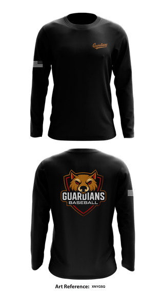 Long Sleeve Performance Shirt, Guardians Baseball, Baseball, Teamtime, Team time, sublimation, custom sports apparel, team uniforms, spirit wear, spiritwear, sports uniforms, custom shirts, team store, custom team store, fundraiser sports, apparel fundraiser
