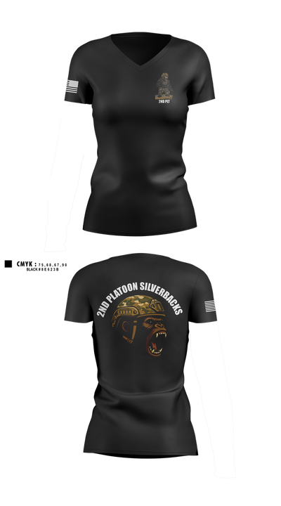 1136th MP Co 54858504 Women's Short Sleeve V-neck Shirt - 5