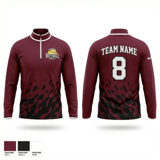 Quarter Zip Jacket, Hutch Tech Softball, Softball, Teamtime, Team time, sublimation, custom sports apparel, team uniforms, spirit wear, spiritwear, sports uniforms, custom shirts, team store, custom team store, fundraiser sports, apparel fundraiser