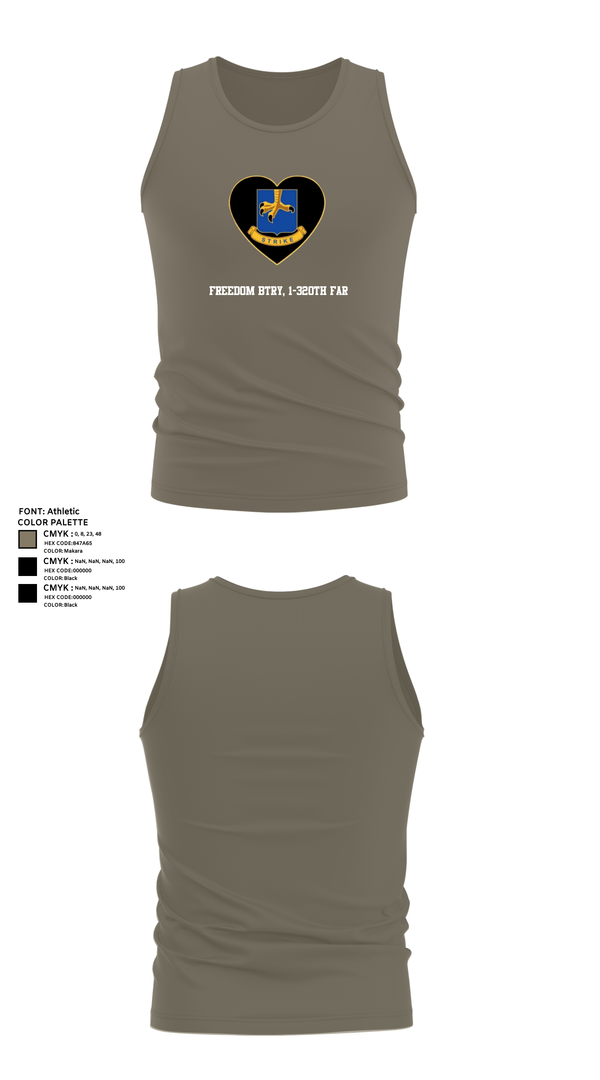 Tank Top, Freedom BTRY, 1-320th FAR, , Teamtime, Team time, sublimation, custom sports apparel, team uniforms, spirit wear, spiritwear, sports uniforms, custom shirts, team store, custom team store, fundraiser sports, apparel fundraiser