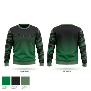 Crew Neck Sweatshirt, Jr. Thunderbirds, Baseball, Teamtime, Team time, sublimation, custom sports apparel, team uniforms, spirit wear, spiritwear, sports uniforms, custom shirts, team store, custom team store, fundraiser sports, apparel fundraiser