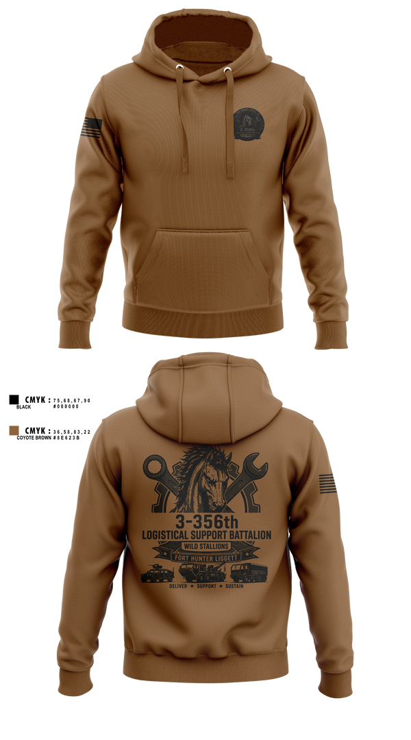 Hoodie, 3-356 LSB (Wild Stallions), Army, Teamtime, Team time, sublimation, custom sports apparel, team uniforms, spirit wear, spiritwear, sports uniforms, custom shirts, team store, custom team store, fundraiser sports, apparel fundraiser