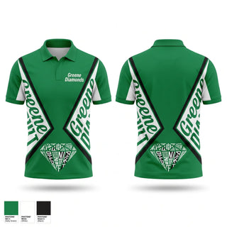 Short Sleeve Performance Polo, Greene Diamonds, Softball, Teamtime, Team time, sublimation, custom sports apparel, team uniforms, spirit wear, spiritwear, sports uniforms, custom shirts, team store, custom team store, fundraiser sports, apparel fundraiser