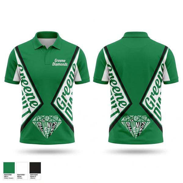 Short Sleeve Performance Polo, Greene Diamonds, Softball, Teamtime, Team time, sublimation, custom sports apparel, team uniforms, spirit wear, spiritwear, sports uniforms, custom shirts, team store, custom team store, fundraiser sports, apparel fundraiser
