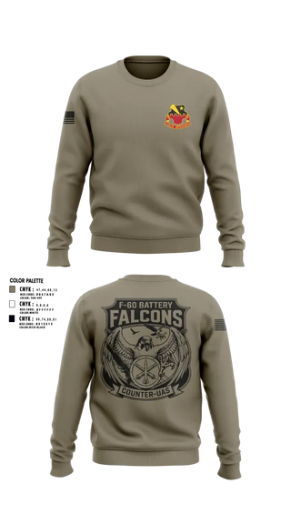 Crew Neck Sweatshirt, F-60th ADA, Army, Teamtime, Team time, sublimation, custom sports apparel, team uniforms, spirit wear, spiritwear, sports uniforms, custom shirts, team store, custom team store, fundraiser sports, apparel fundraiser