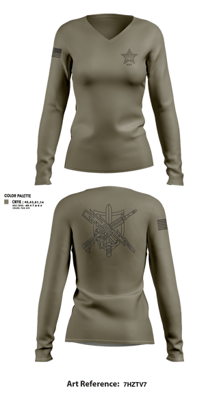 Womens Long Sleeve Vneck Shirt, Emergency Response Team, Police, Teamtime, Team time, sublimation, custom sports apparel, team uniforms, spirit wear, spiritwear, sports uniforms, custom shirts, team store, custom team store, fundraiser sports, apparel fundraiser