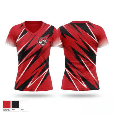 Dorton Wildcats 84879973 Women's Short Sleeve V-neck Shirt - 1